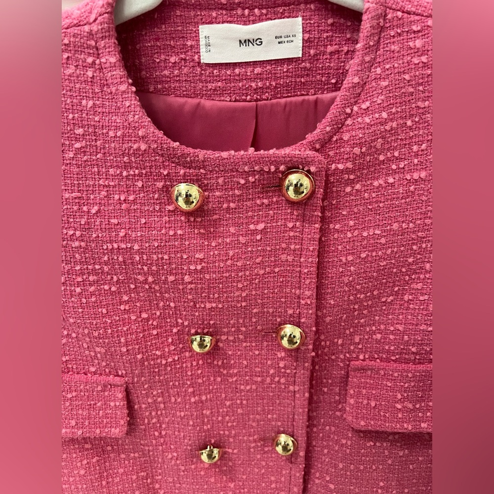 🩷NWOT🩷 MANGO Tweed Lady Jacket in XS - Picture 6 of 10